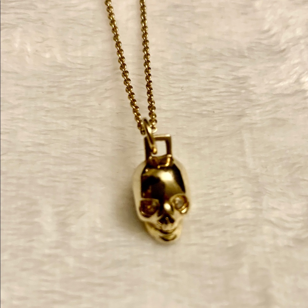 Coach Demi-Fine Skull Necklace
